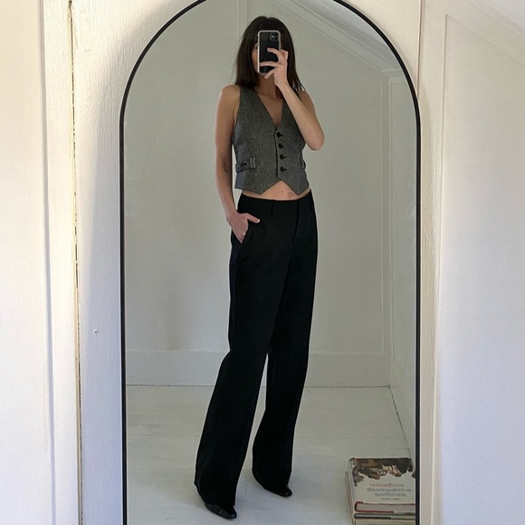 Ann Taylor Loft Wool Herringbone Suit Vest Size 6P - Picture 2 of 8